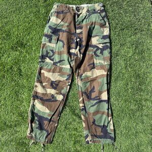 Vintage Y2K Army‎ Pants Mens Size 30” Small Green Woodland Camo Cargo Military